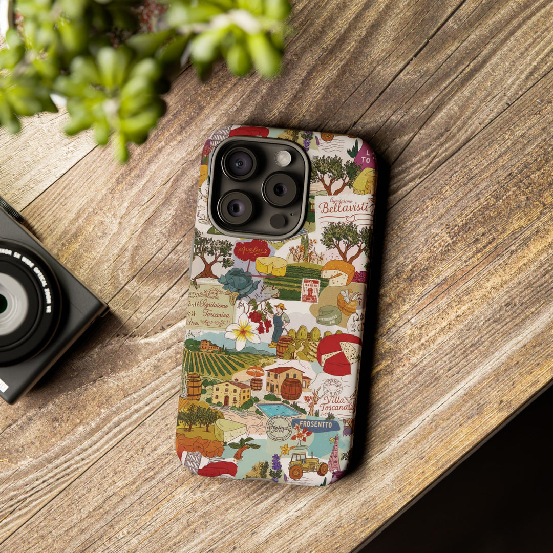 Italy Tuscany Coquette Collage Tough Premium Phone Case - For iPhone 17 Pro Max iPhone 16 Pro iPhone 15 Iphone 14 Plus 13 Pro 12 11 10 XR - Studio40ParkLane
