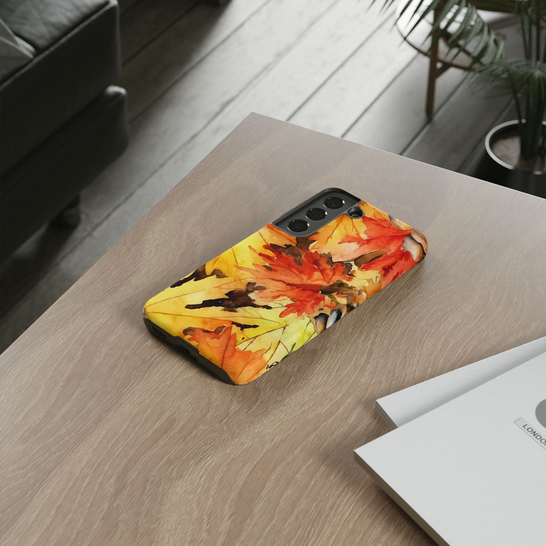 Impact Resistant, Fall Leaves, Cute Phone Cases for Samsung S24, S23, S22, S21, IPhone 15 pro Iphone 14 pro Iphone 13 IPhone 12 Iphone 11 - Studio40ParkLane