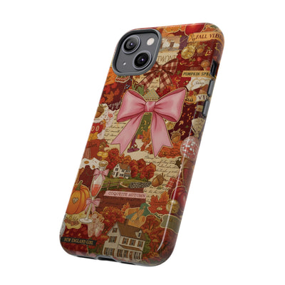 New England Fall Coquette Collage Tough Premium Phone Case - For iPhone 16 Pro Max iPhone 15 Pro iPhone Iphone 14 Plus 13 Pro 12 11 10 XR XS