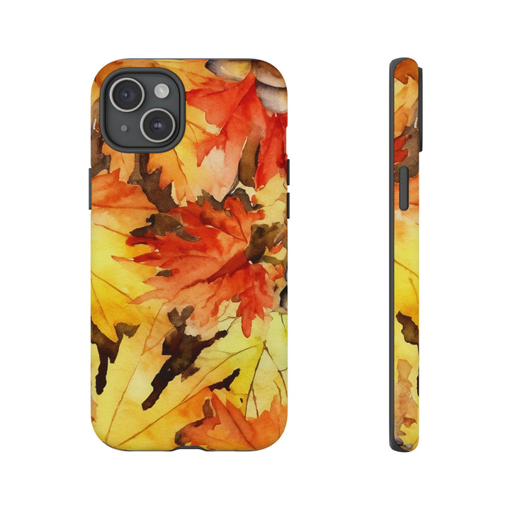 Impact Resistant, Fall Leaves, Cute Phone Cases for Samsung S24, S23, S22, S21, IPhone 15 pro Iphone 14 pro Iphone 13 IPhone 12 Iphone 11 - Studio40ParkLane
