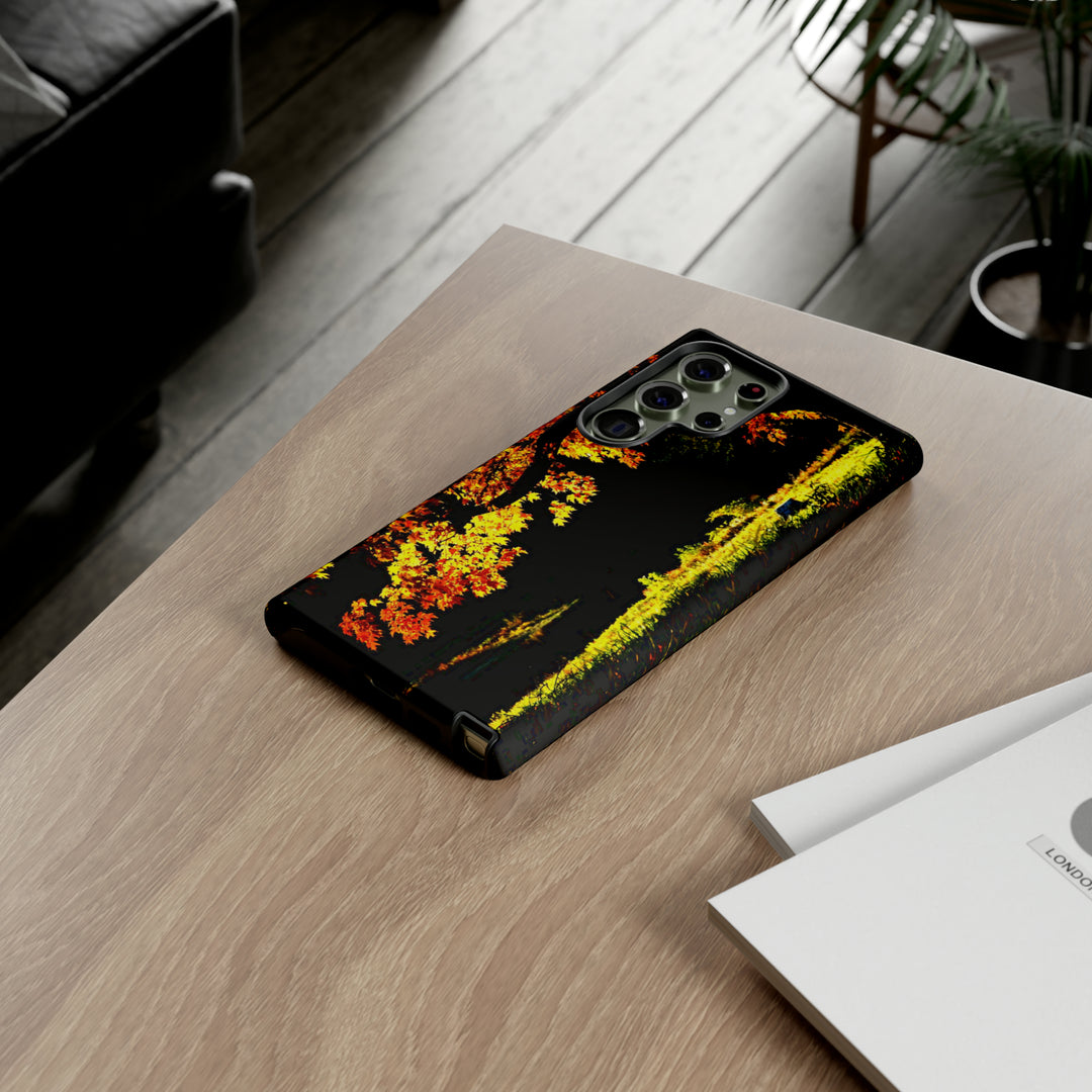 Cute Samsung Phone Case | Aesthetic Samsung Phone Case | Fall Leaves North Bridge | Galaxy S23, S22, S21, S20 | Luxury Double Layer | Cool - Studio40ParkLane