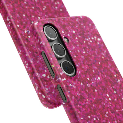 Snap Non-Glitter Muted Pink Play on "Faux" Glitter Effect Cute Phone Cases for Samsung and Iphone, 16, 15, 14, S24, S23, S22, S21, S20, Plus and Ultra