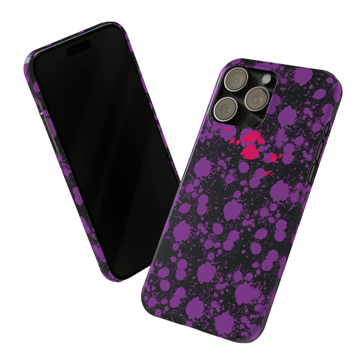 Slim Cute Phone Cases for Iphone - | iPhone 15 Case | iPhone 15 Pro Max Case, Iphone 14 Case, Iphone 14 Pro Max, Iphone 13, Purple Pink Paint Blots Splash - Studio40ParkLane