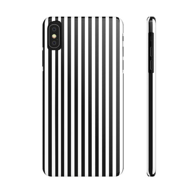 Slim Black White Striped Cute Phone Case for Iphone 16 - | iPhone 15 Pro Max Case | iPhone 14 Case Iphone 13 12 11 10 9 8 7 Gift for Her - Studio40ParkLane