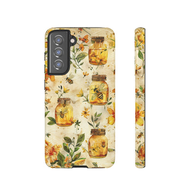 Impact Resistant, Honey Bees, Cute Phone Cases for Samsung S24, S23, S22, S21, IPhone 15 pro Iphone 14 pro Iphone 13 IPhone 12 Iphone 11