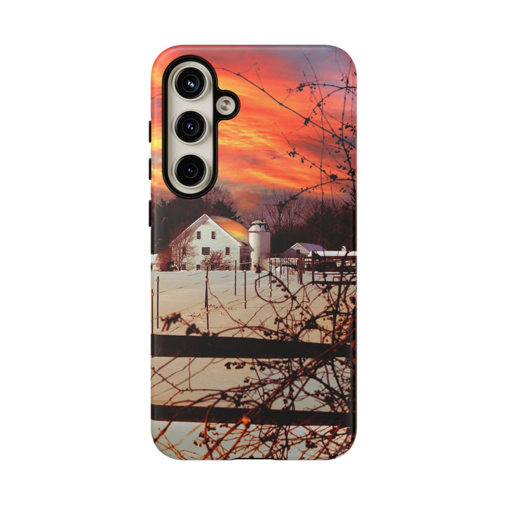 Impact Resistant, Winter Sunset Cute Phone Cases for Samsung S24, S23, S22, S21, IPhone 15 pro Iphone 14 pro Iphone 13 IPhone 12 Iphone 11 - Studio40ParkLane
