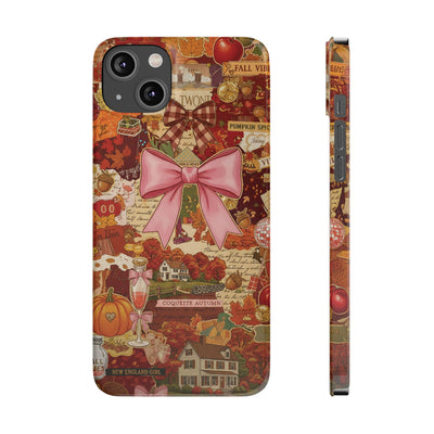 New England fall Coquette Collage Cute Phone Case for Iphone 16 - | iPhone 15 Pro Max Case | iPhone 14 Case Iphone 13 12 11 10 9 8 7 X XS - Studio40ParkLane