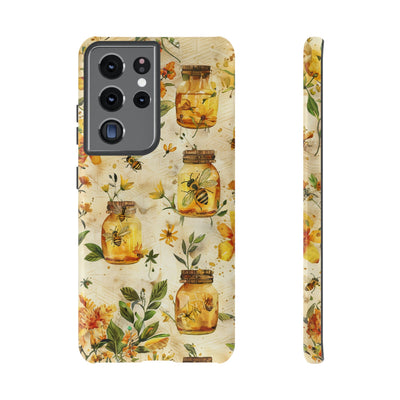 Impact Resistant, Honey Bees, Cute Phone Cases for Samsung S24, S23, S22, S21, IPhone 15 pro Iphone 14 pro Iphone 13 IPhone 12 Iphone 11