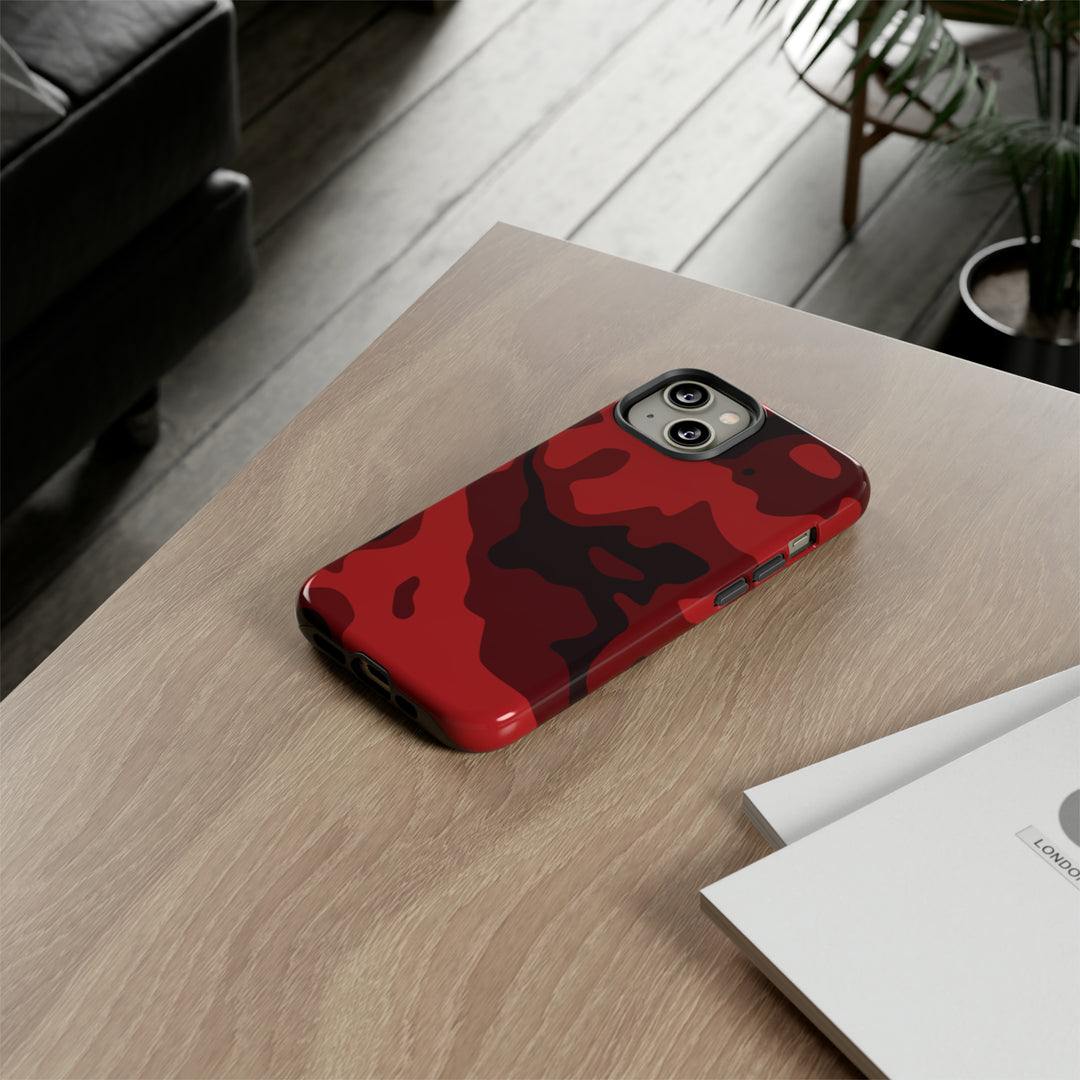 Cool Phone Case | Red Camouflage, For iPhone 15 Case | iPhone 15 Pro Case, Iphone 14 Case, Iphone 14 Pro Max Case, Protective Iphone Case - Studio40ParkLane