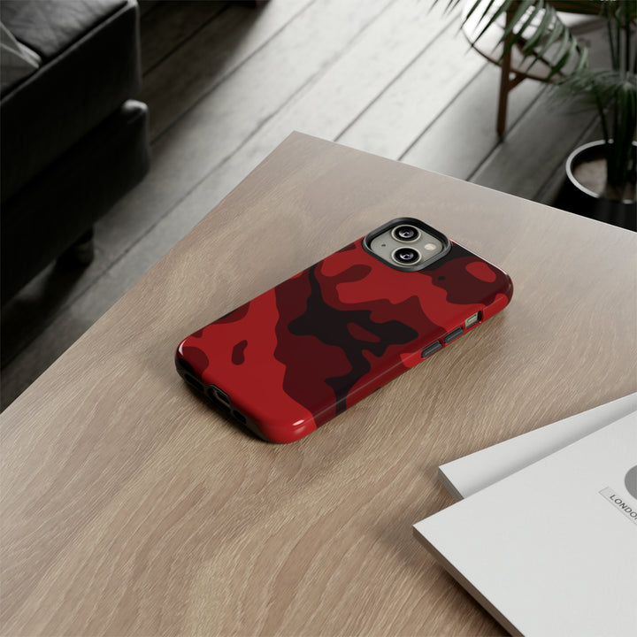 Cool Phone Case | Red Camouflage, For iPhone 15 Case | iPhone 15 Pro Case, Iphone 14 Case, Iphone 14 Pro Max Case, Protective Iphone Case - Studio40ParkLane
