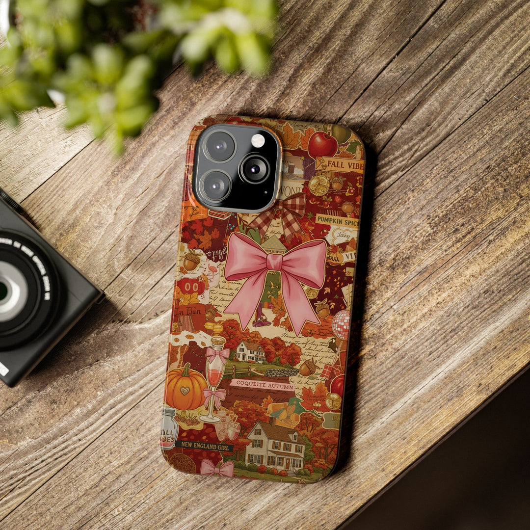 New England fall Coquette Collage Cute Phone Case for Iphone 16 - | iPhone 15 Pro Max Case | iPhone 14 Case Iphone 13 12 11 10 9 8 7 X XS - Studio40ParkLane