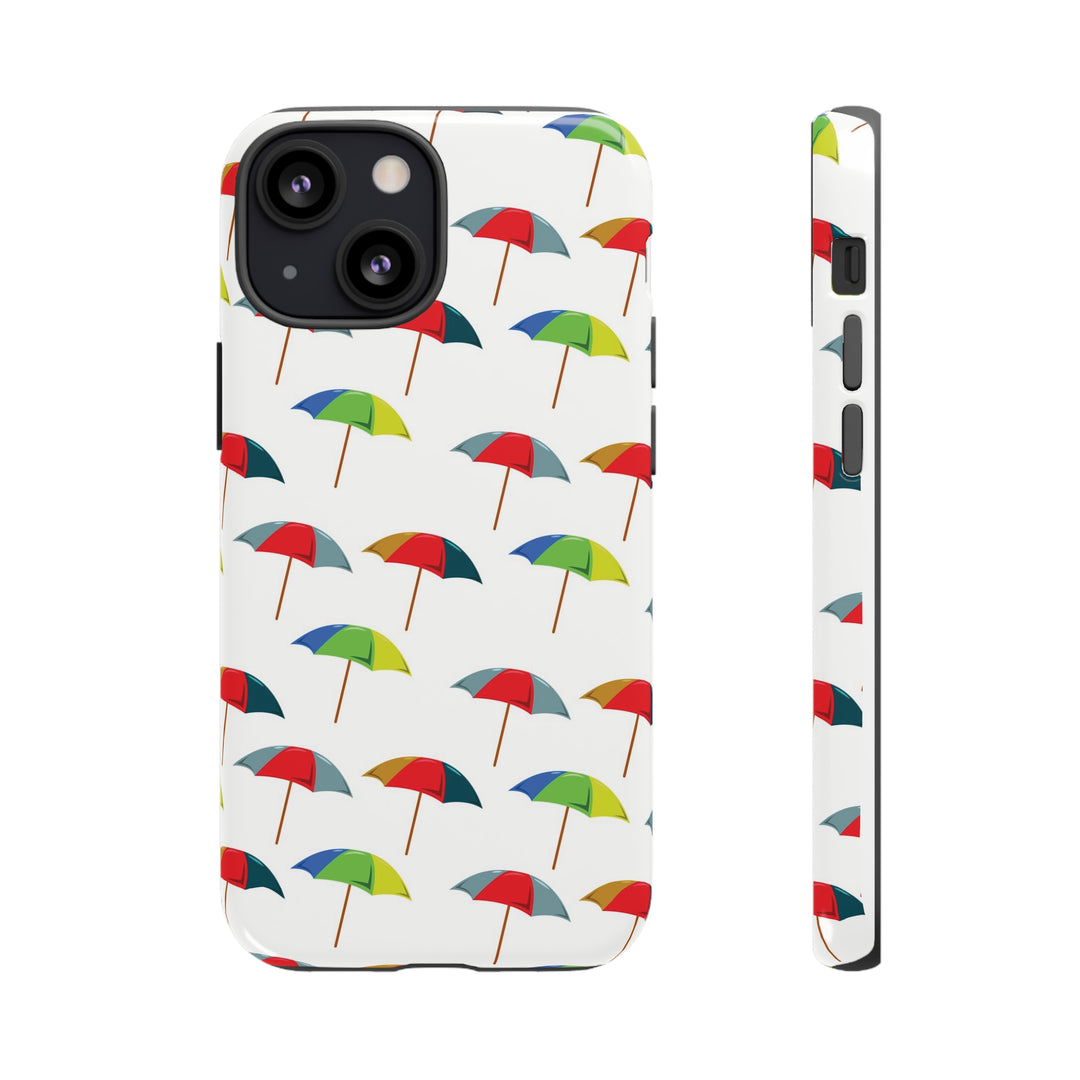 Cute IPhone Case | Colorful Beach Parasols, iPhone 15 Case | iPhone 15 Pro Case, Iphone 14 Case, Iphone 14 Pro Max Case, Protective Iphone Case - Studio40ParkLane