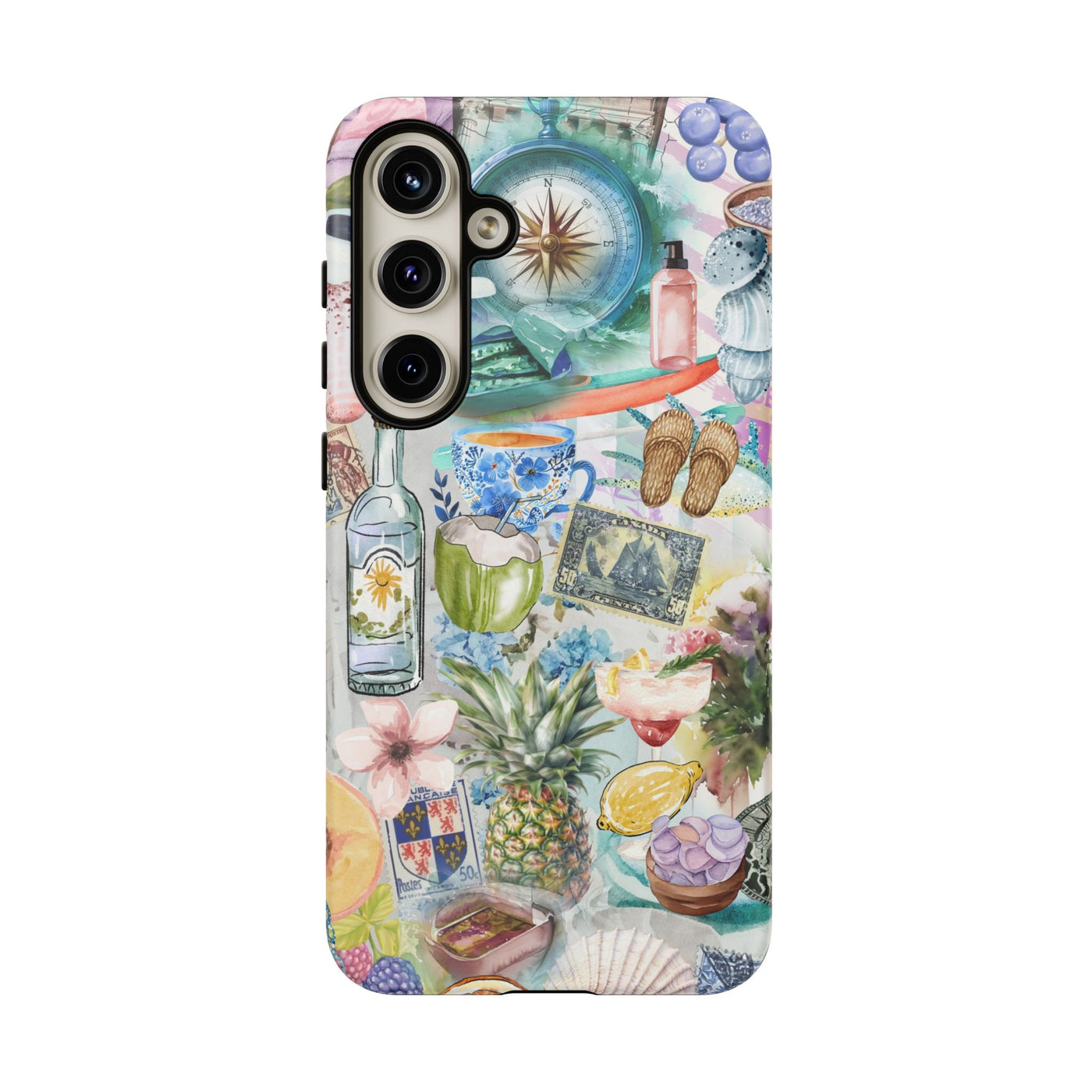 Impact Resistant, Travel Coquette Collage, Cute Phone Cases for Samsung S24, S23, S22, S21, IPhone 15 pro Iphone 14 pro Iphone 13 IPhone 12 Iphone 11