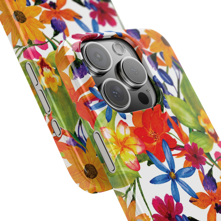 Sleek Snap Colorful Flowers Cute Phone Case for iPhone 16 15 14 13 12 11 X Xs Max Xr Pro Plus Samsung Galaxy S24 S23 S22 S21 S20 Note Ultra