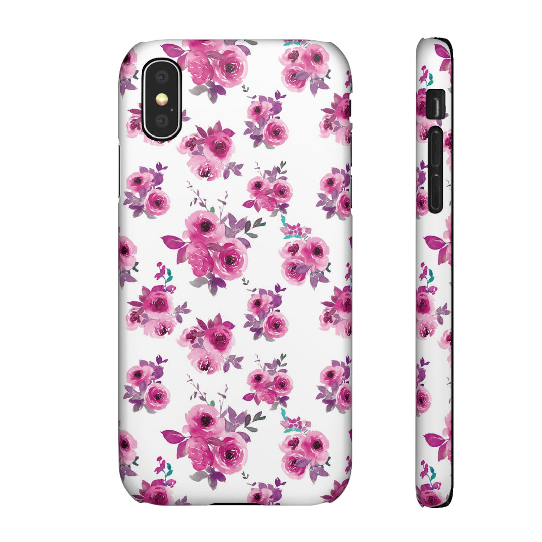 Sleek Snap Flowers Gift for Her Cute Phone Case for iPhone 16 15 14 13 12 11 X Xs Max Xr Pro Plus Samsung Galaxy S24 S23 S22 S21 S20 Ultra