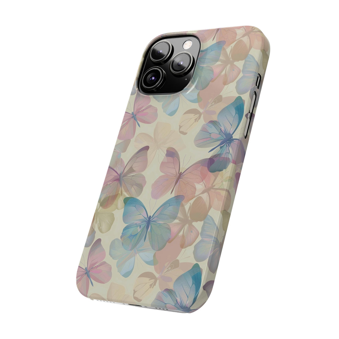 Slim Cute Phone Cases for Iphone - | iPhone 15 Case | iPhone 15 Pro Max Case, Iphone 14 Case, Iphone 14 Pro Max, Iphone 13, Summer Pastel Butterflies - Studio40ParkLane