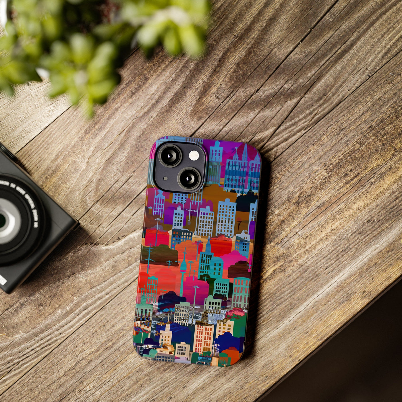 City Skyline Mosaic Slim Cute Phone Cases for Iphone | iPhone 15 Case | iPhone 15 Pro Max Case, Iphone 14, Iphone 14 Pro Max, Iphone 13, 12