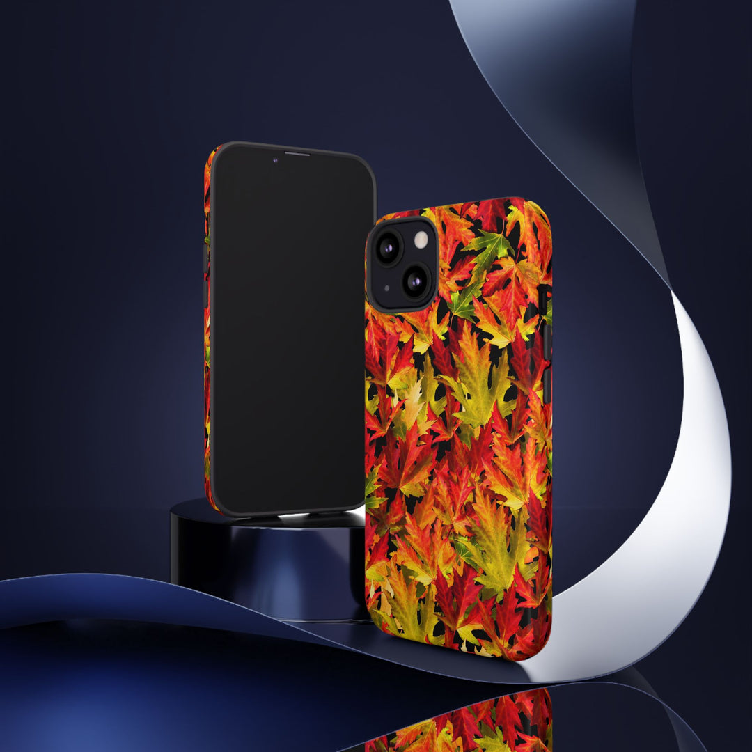 Fall Leaves Impact Resistant, Cute Phone Cases for Samsung S24, S23, S22, S21, IPhone 15 pro Iphone 14 pro Iphone 13 IPhone 12 Iphone 11 - Studio40ParkLane