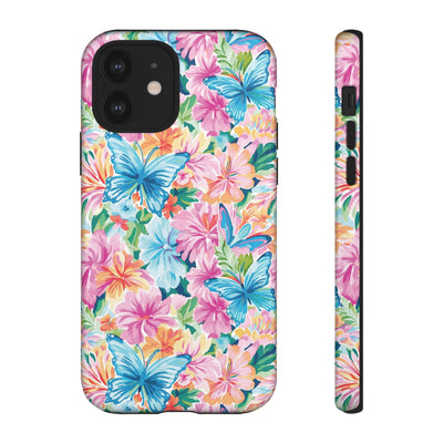 Premium Tough Butterflies Flowers Cute Phone Cases for Samsung S24, S23, S22, S21, S20, Plus and Ultra, Iphone 16 Pro Max,15, 14, 13, 12, 11, 10