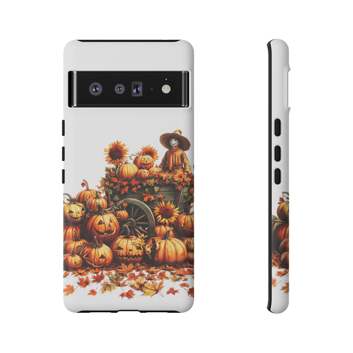 Impact Resistant, Fall Leaves Scarecrow, Cute Phone Cases for Samsung S24, S23, S22, S21, IPhone 15 pro Iphone 14 pro Iphone 13 IPhone 12 Iphone 11 - Studio40ParkLane