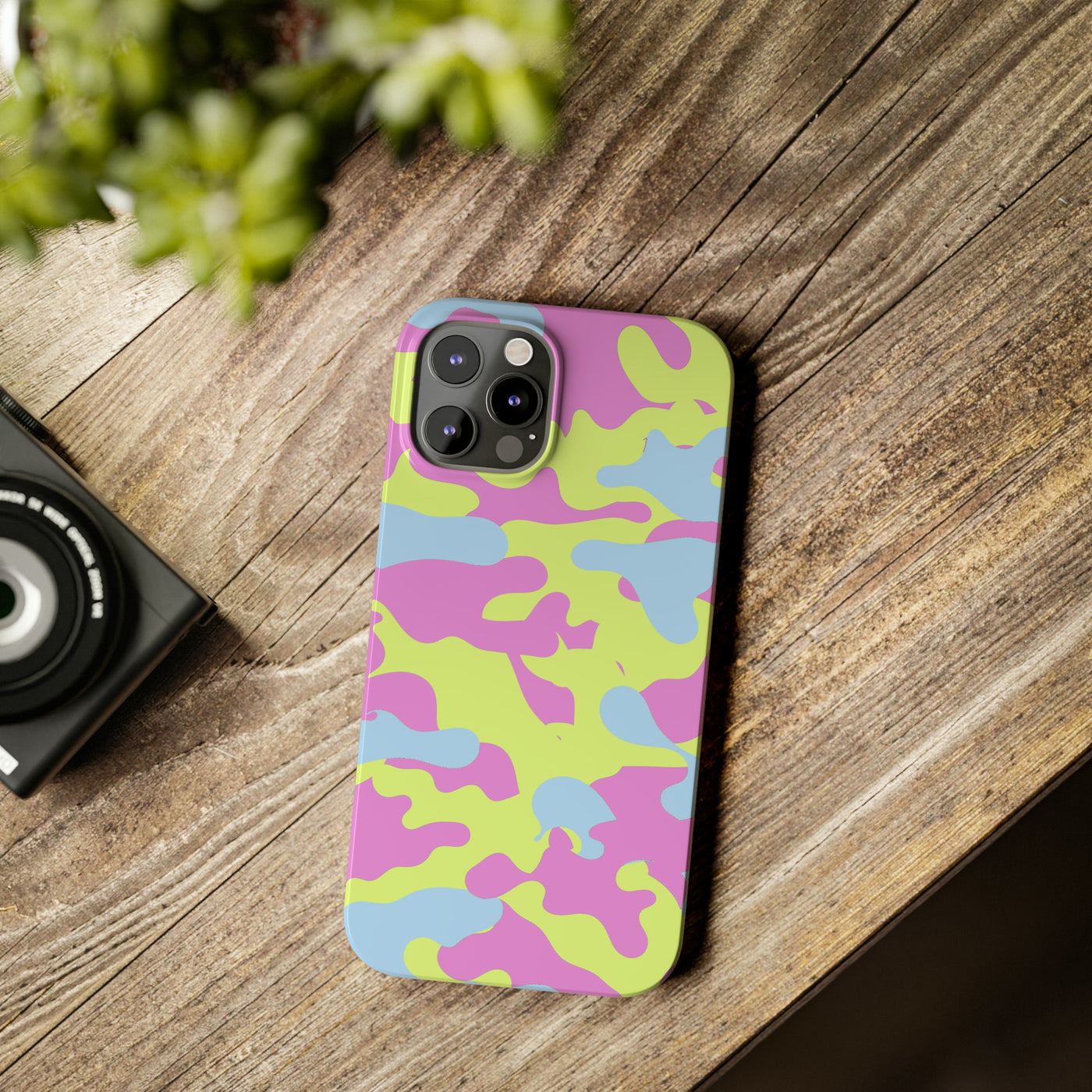 Slim Cute iPhone Cases - | iPhone 15 Case | iPhone 15 Pro Max Case, Iphone 14 Case, Iphone 14 Pro Max, Iphone 13, Spring Camouflage