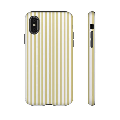 Tough Premium Soft Yellow Stripes Phone Case Gift for Her - For Apple iPhone 16 Pro Max 16e iPhone 15 Pro iPhone Iphone 14 Plus 13 Pro 12 SE XR - Studio40ParkLane