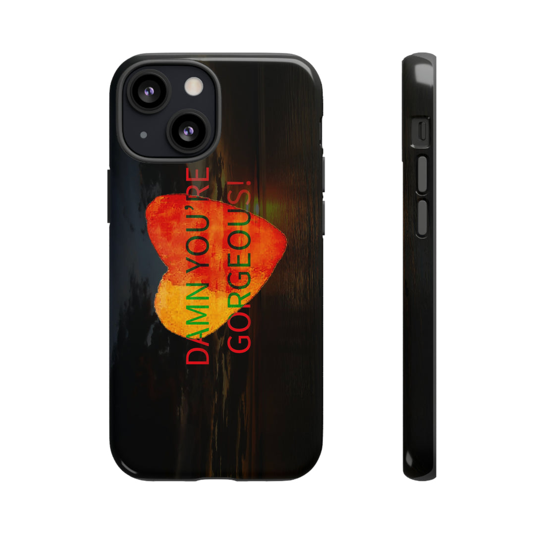 Cute IPhone Case | iPhone 15 Case | iPhone 15 Pro Max Case, Iphone 14 Case, Iphone 14 Pro Max Case IPhone Case for Art Lovers, Heart Sunset - Studio40ParkLane