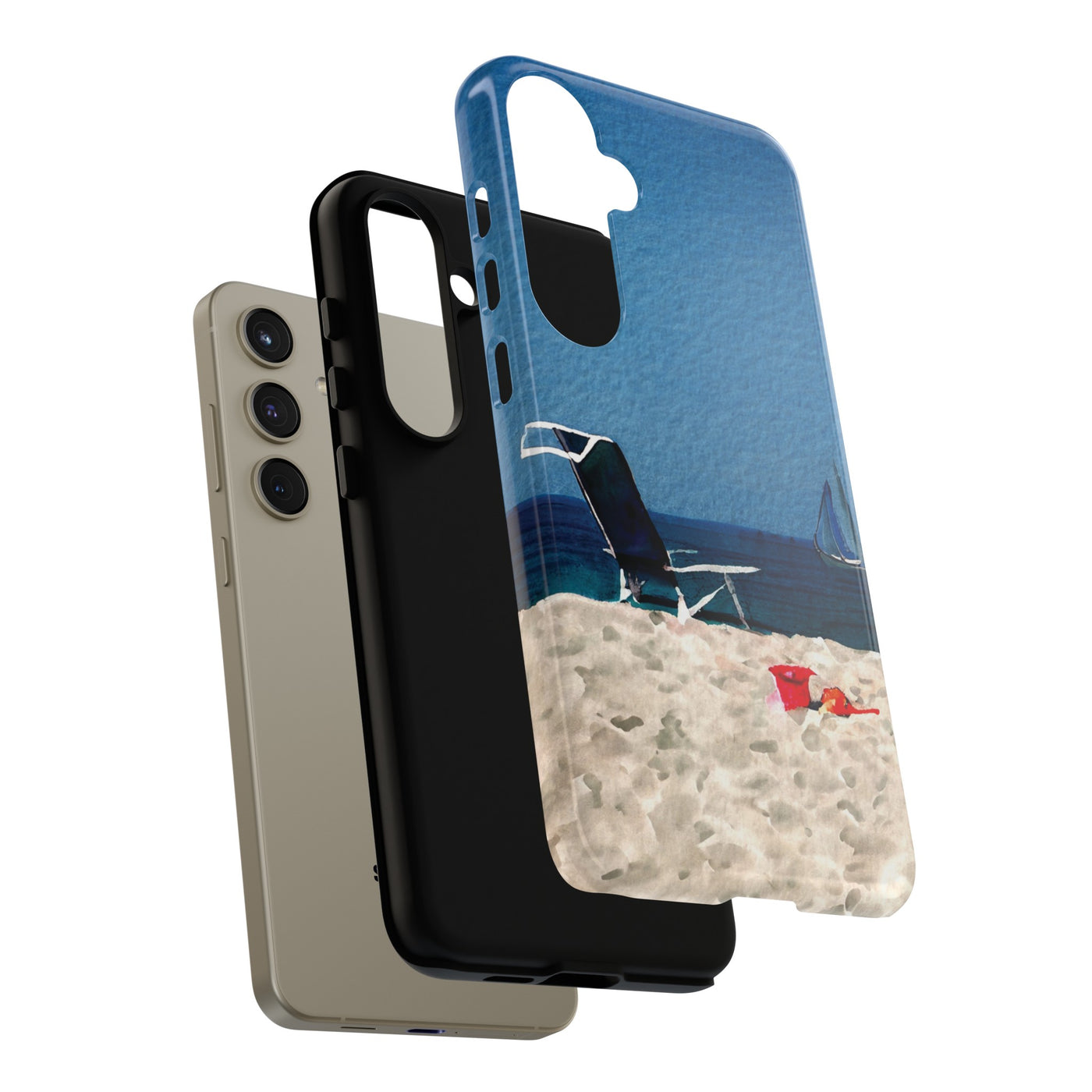 Cute Samsung Case | Cool Iphone Case | Summer Blue Beach Chair, Samsung S24, S23, S22, S21, IPhone 15 Case | Iphone 14 Case, Iphone 13 Case