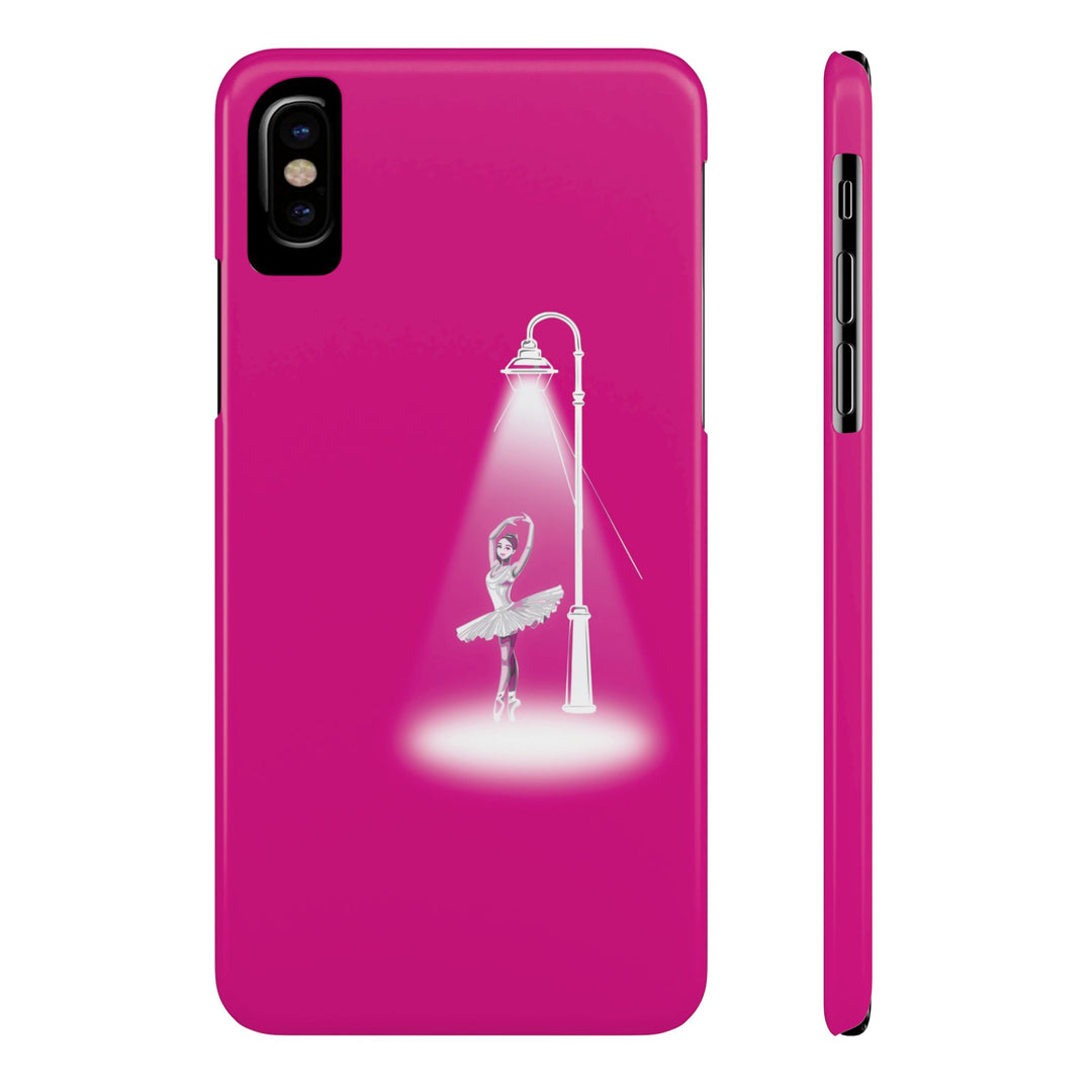 Slim Pink Ballet Dancer Spotlight Gift for Her Cute Phone Cases for Iphone 16 Pro Max | iPhone 15 Case | iPhone 15 Pro Max Case, Iphone 14, 13, 12, 11, 10, 8, 7 - Studio40ParkLane