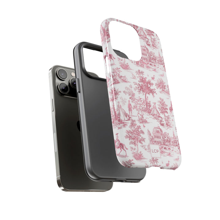Personalized Custom French Toile Tough Cute Phone Case For Apple iPhone 18, 17, 16, 15 14, Pro Max, Samsung Galaxy S26, S25, S24 Plus Ultra
