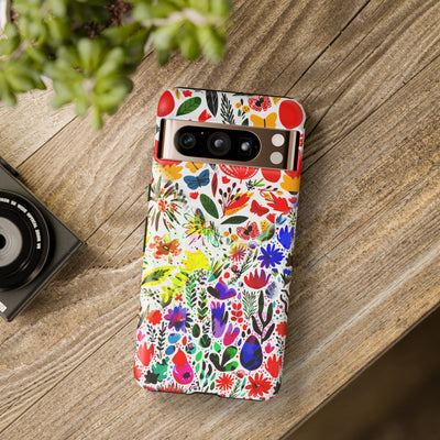 Impact Resistant, Colored Flowers, Cute Phone Cases for Samsung S24, S23, S22, S21, IPhone 15 pro Iphone 14 pro Iphone 13 IPhone 12 Iphone 11