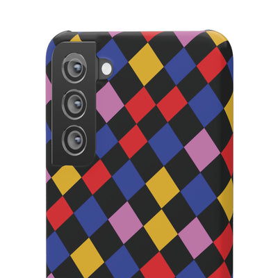 Colorful Checkerboard Cute Phone Case - Sleek Snap - for iPhone 16 15 14 13 12 11 Max Pro Plus Samsung Galaxy S24 S23 S22 S21 S20 Plus Ultra - Studio40ParkLane