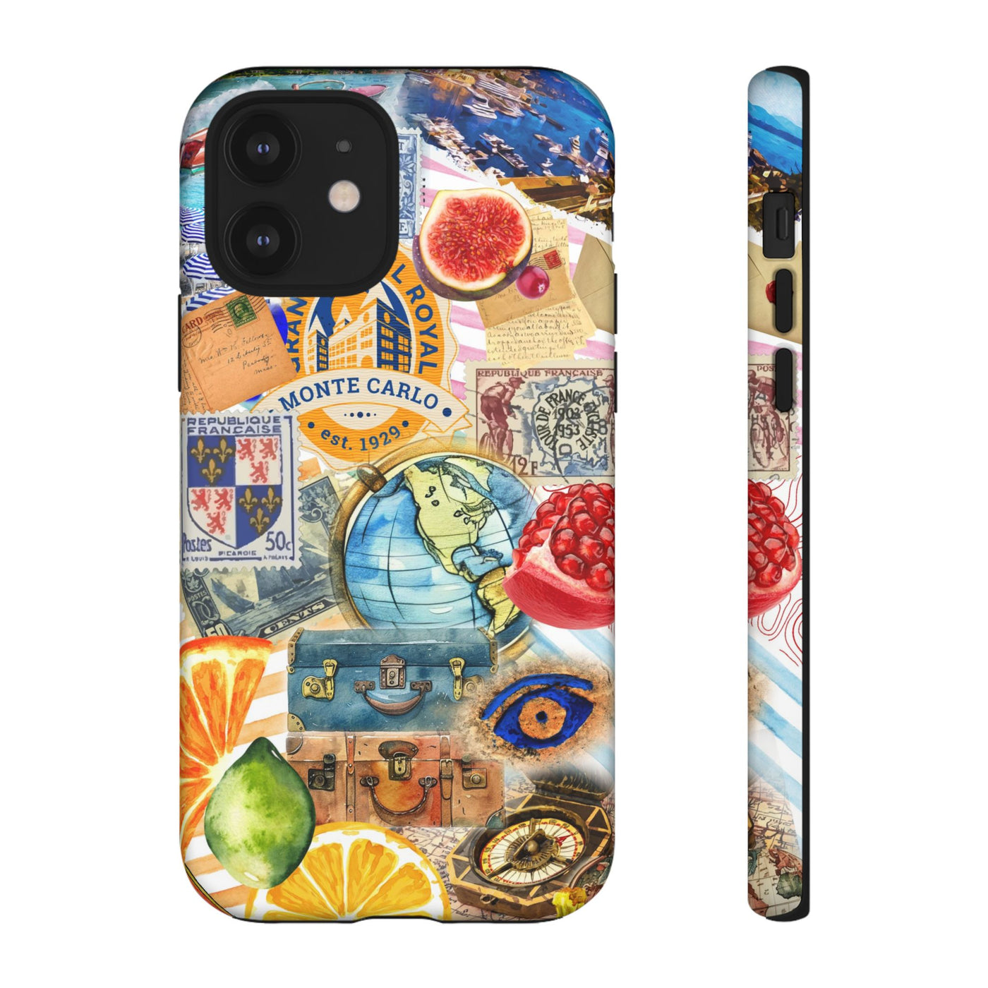 Cute European Summer Collage Phone Case, for IPhone 16 Case | Iphone 15, Iphone 14, IPhone 13 Case, 11 8 7, Samsung Galaxy S24, S23, S22, S21 Extra Protective