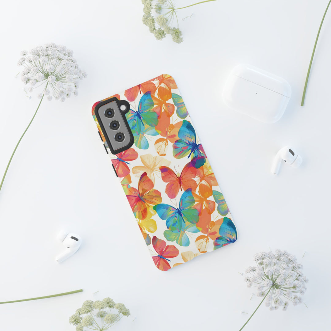 Cute Samsung Case | Cool Iphone Case | Summer Bright Butterflies, Samsung S24, S23, S22, S21, IPhone 15 Case | Iphone 14 Case, Iphone 13 Case - Studio40ParkLane