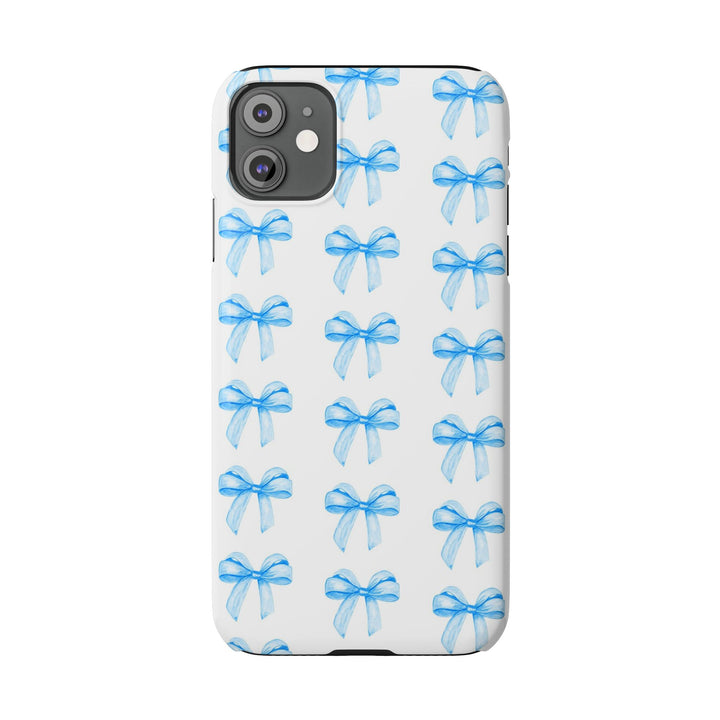 Slim Blue Bows Cute Phone Cases for Iphone 16 Pro Max | iPhone 15 Case | iPhone 15 Pro Max Case, Iphone 14, Iphone 14 Pro Max, Iphone 13 12 11 8 7 - Studio40ParkLane