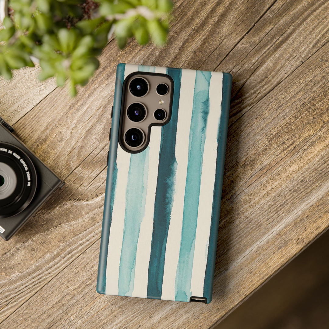 Tough Cute Green Stripes Phone Case, for IPhone 17 Pro Max | Iphone 17 Air, Iphone 16, IPhone 15, 14 13 12, Samsung Galaxy S26, S25, S24, S23