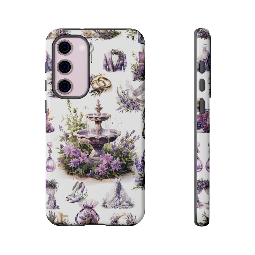 Impact Resistant, Lavender Wedding, Cute Phone Cases for Samsung S24, S23, S22, S21, IPhone 15 pro Iphone 14 pro Iphone 13 IPhone 12 Iphone 11 - Studio40ParkLane