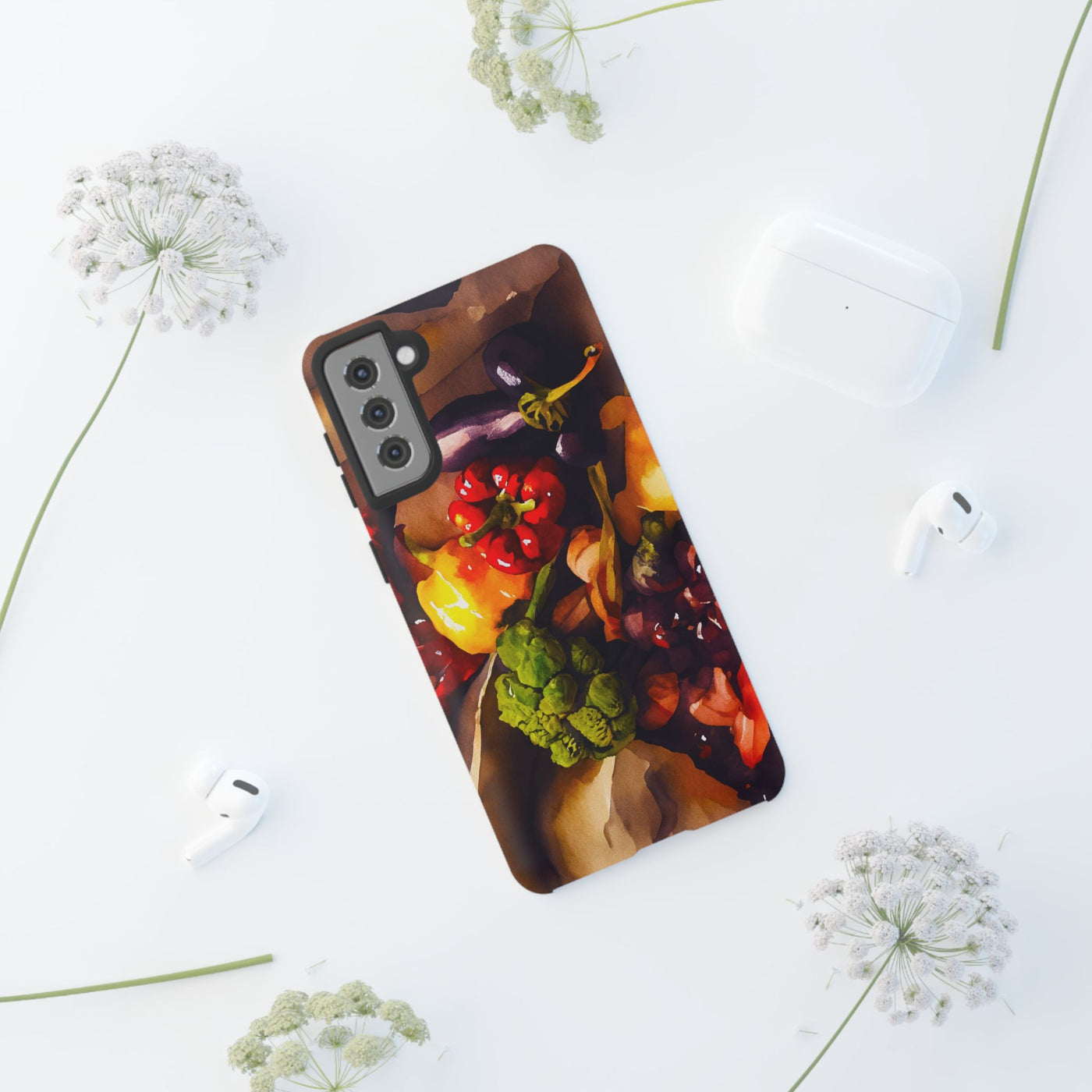 Impact Resistant, Fall Farm Vegetables, Cute Phone Cases for Samsung S24, S23, S22, S21, IPhone 15 pro Iphone 14 pro Iphone 13 IPhone 12 Iphone 11