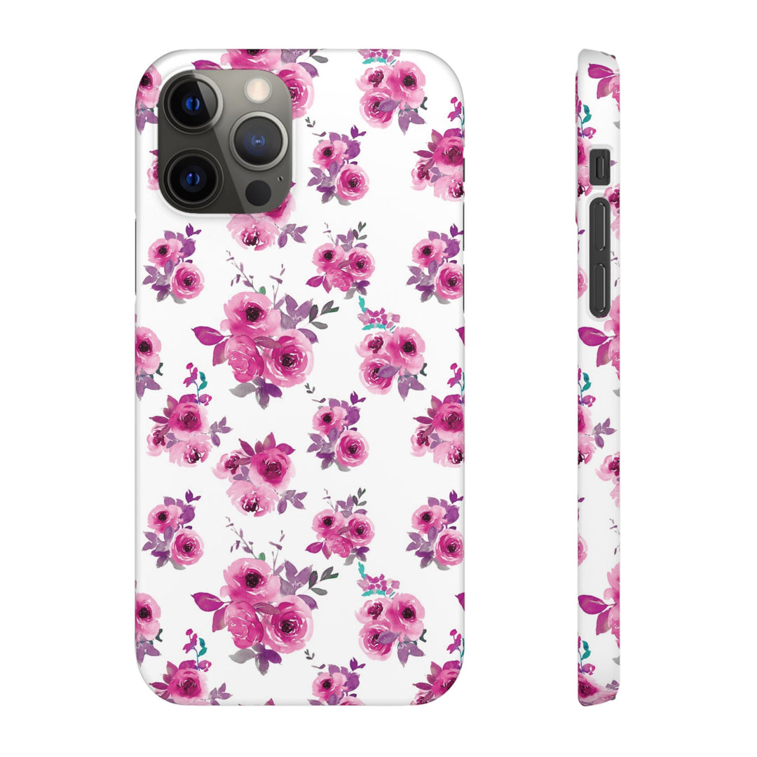 Sleek Snap Flowers Gift for Her Cute Phone Case for iPhone 16 15 14 13 12 11 X Xs Max Xr Pro Plus Samsung Galaxy S24 S23 S22 S21 S20 Ultra