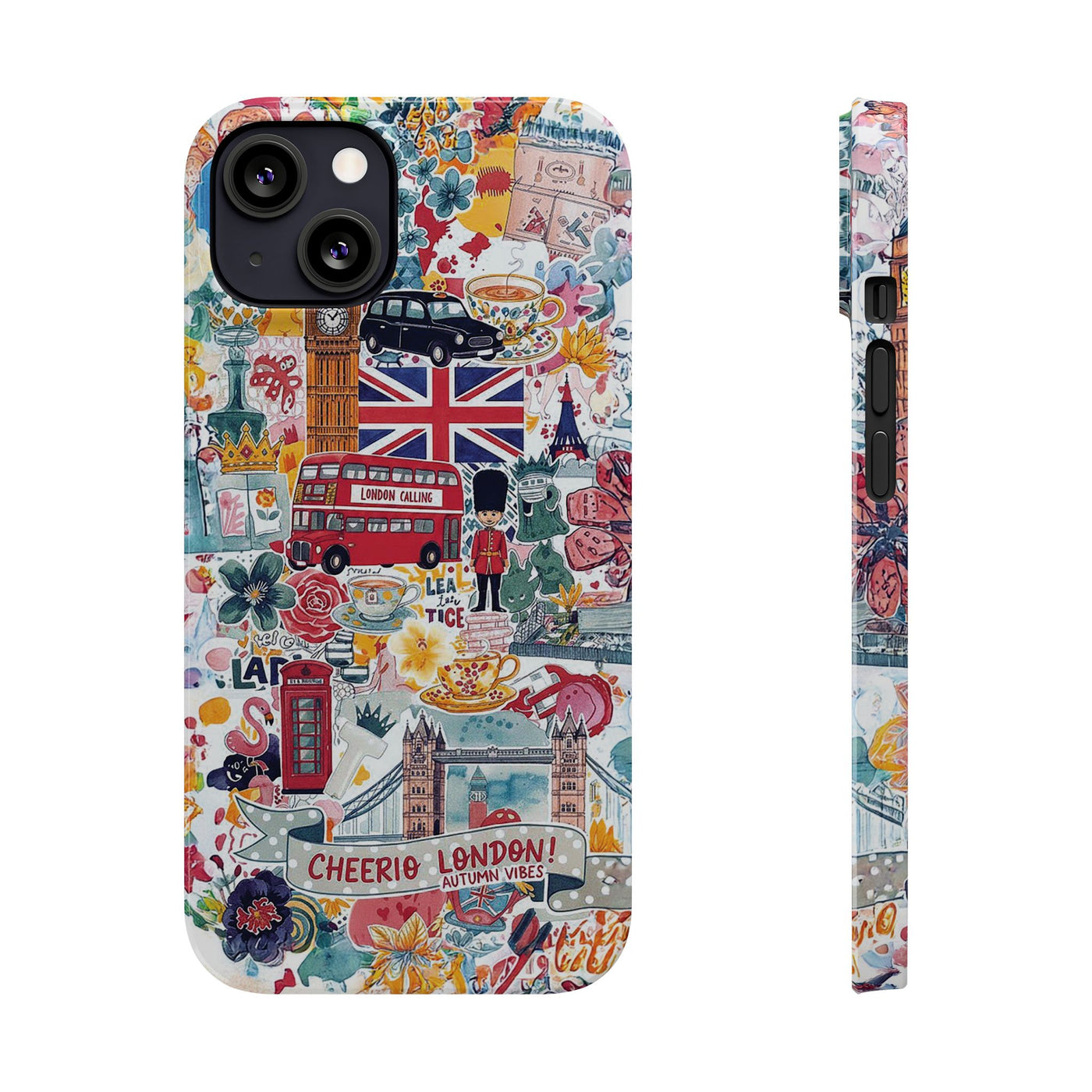Slim London England Coquette Collage Cute Phone Case for Iphone 17 - | iPhone 16 Pro Max Case | iPhone 15 Case Iphone 14 13 12 11 10 9 8 7 - Studio40ParkLane