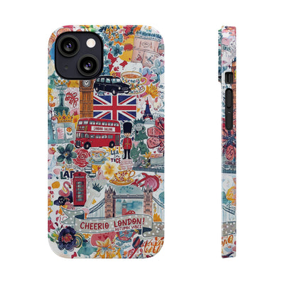 Slim London England Coquette Collage Cute Phone Case for Iphone 17 - | iPhone 16 Pro Max Case | iPhone 15 Case Iphone 14 13 12 11 10 9 8 7 - Studio40ParkLane