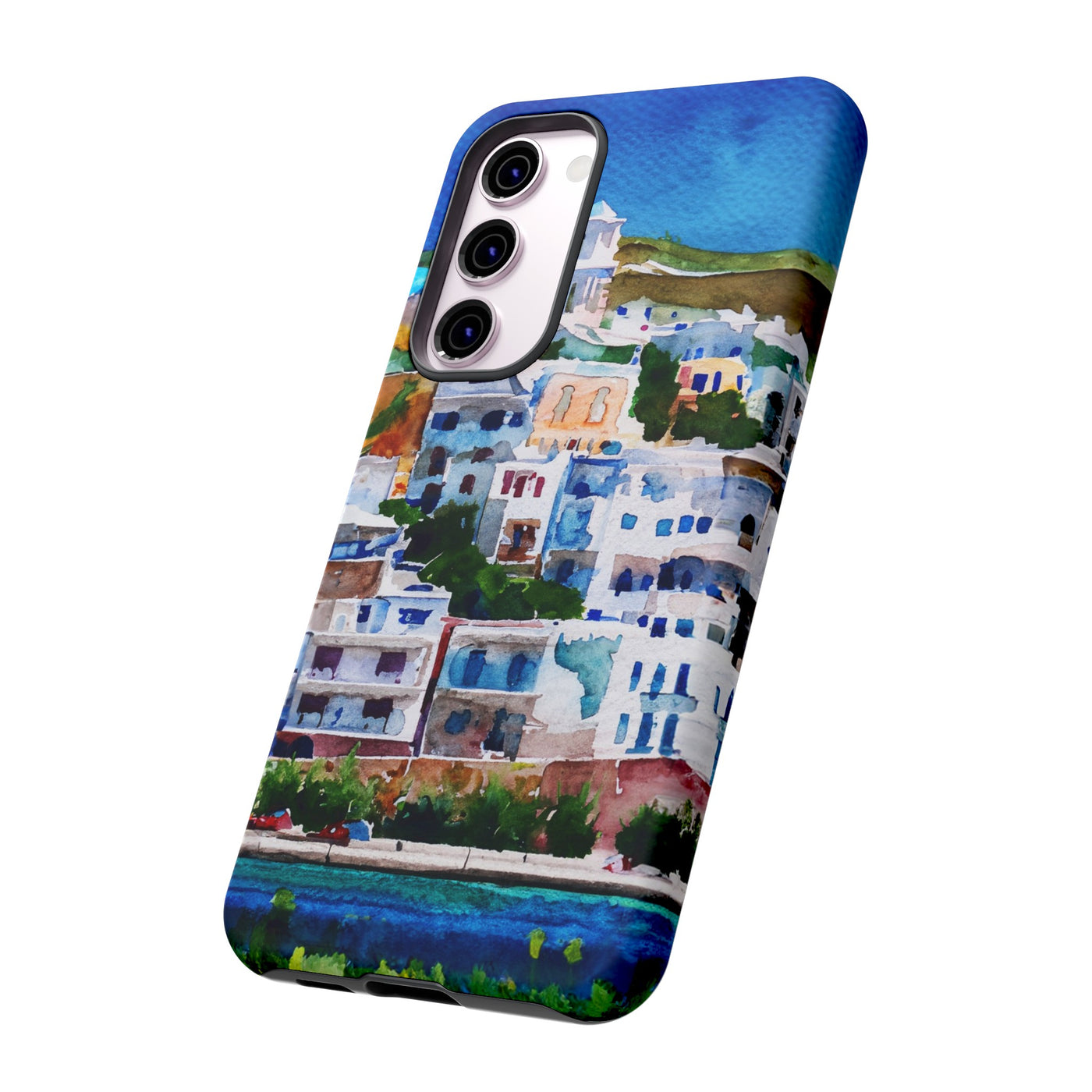 Impact Resistant, Greece House, Cute Phone Cases for Samsung S24, S23, S22, S21, IPhone 15 pro Iphone 14 pro Iphone 13 IPhone 12 Iphone 11