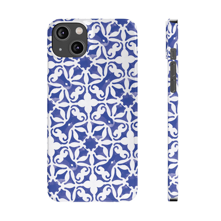 Slim Blue Mosaic Gift for Her Cute Phone Cases for Iphone 16 Case | iPhone 15 Case | iPhone 15 Pro Max Case, Iphone 14, Iphone 14 Pro Max, Iphone 13, 11,10,8,7 - Studio40ParkLane