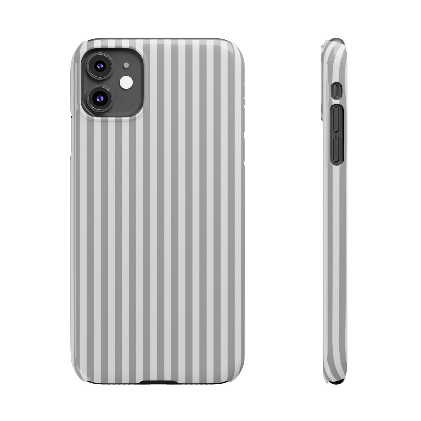 Slim Light Grey Striped Cute Phone Case for Iphone 16 - | iPhone 15 Pro Max Case | iPhone 14 Case Iphone 13 12 11 10 9 8 7 Gift for Her - Studio40ParkLane