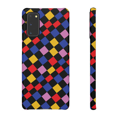 Colorful Checkerboard Cute Phone Case - Sleek Snap - for iPhone 16 15 14 13 12 11 Max Pro Plus Samsung Galaxy S24 S23 S22 S21 S20 Plus Ultra - Studio40ParkLane