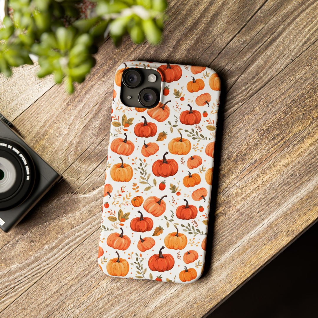 Slim Fall Autumn Pumpkins Gift for Her Cute Phone Cases for Iphone 16 | iPhone 15 Case | iPhone 15 Pro Max Case, Iphone 14, Iphone 14 Pro Max, Iphone 13, Slim - Studio40ParkLane