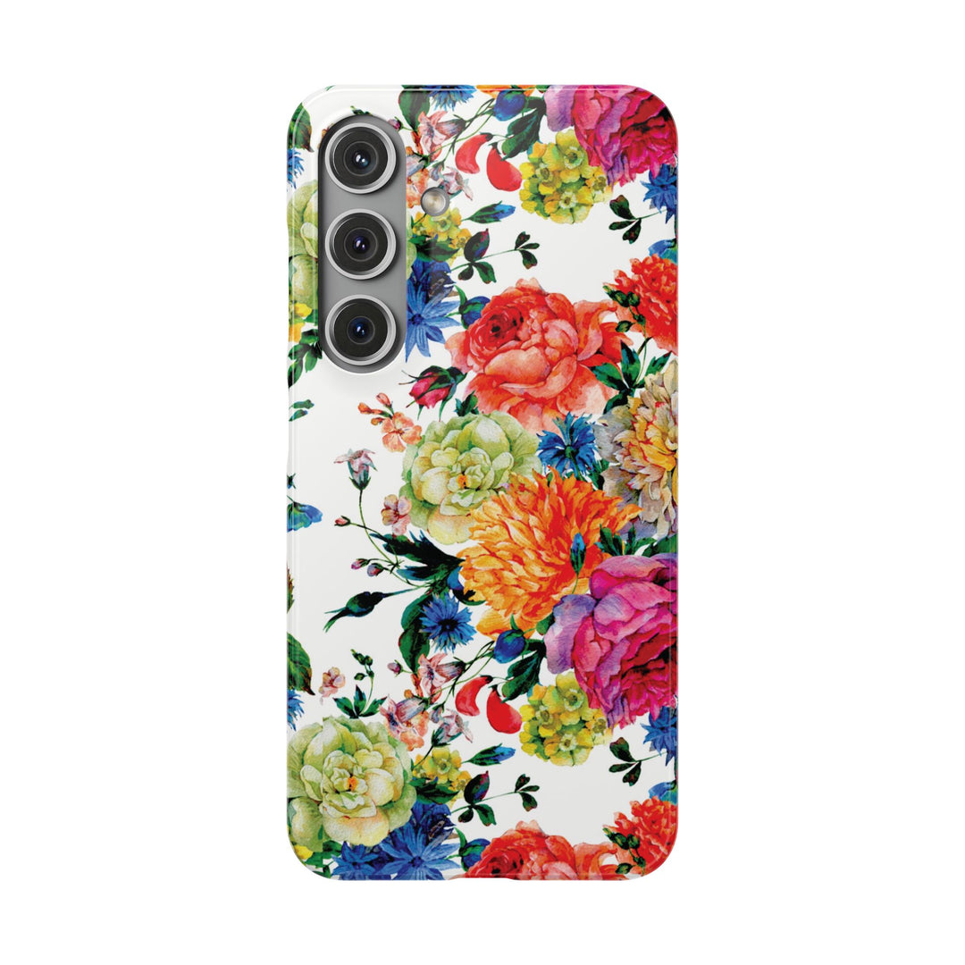 Sleek Snap Colorful Flowers Cute Phone Case for iPhone 16 15 14 13 12 11 X Xs Max Xr Pro Plus Samsung Galaxy S24 S23 S22 S21 S20 Note Ultra