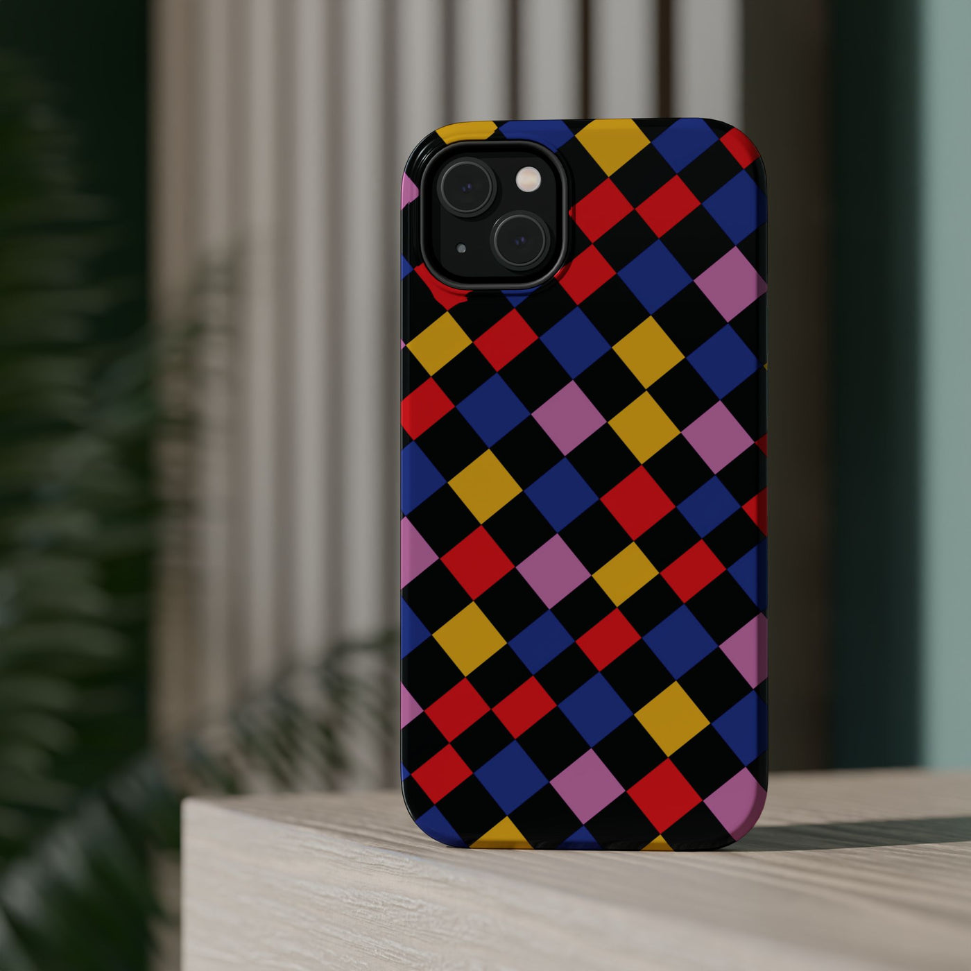 Aesthetic Colorful Checkerboard Tough Magsafe Phone Case - For iPhone 17 Pro Max iPhone 16 Pro iPhone 15 Iphone 14 Plus 13 Pro 12 11 Gift - Studio40ParkLane