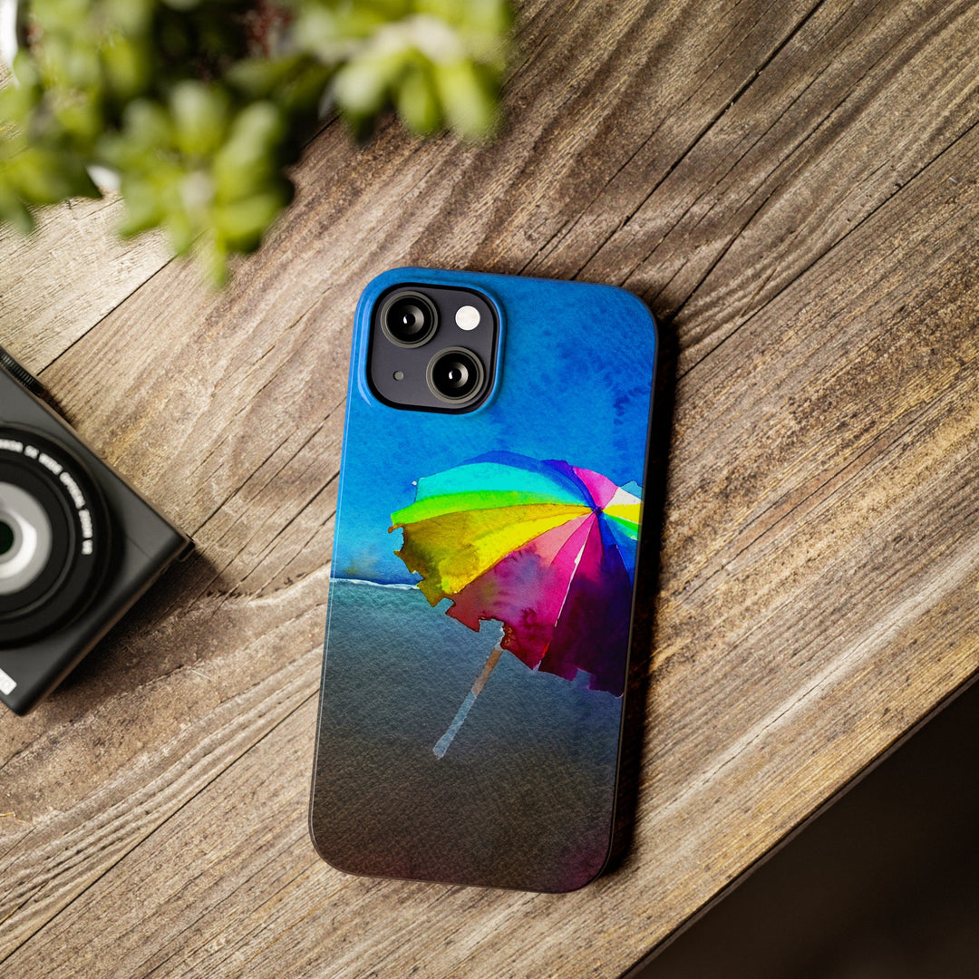 Slim Cute Phone Cases for Iphone - | iPhone 15 Case | iPhone 15 Pro Max Case, Iphone 14 Case, Iphone 14 Pro Max, Iphone 13, Summer Beach Umbrella - Studio40ParkLane