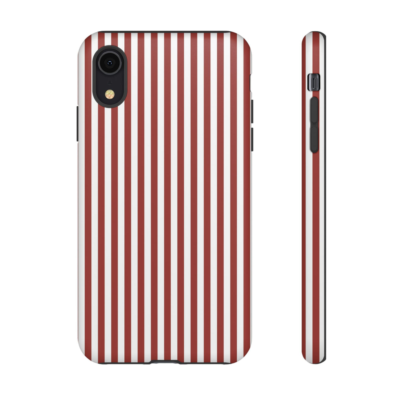 Tough Premium Red Stripes Phone Case Gift for Her - For Apple iPhone 16 Pro Max 16e iPhone 15 Pro iPhone Iphone 14 Plus 13 Pro 12 SE XR - Studio40ParkLane